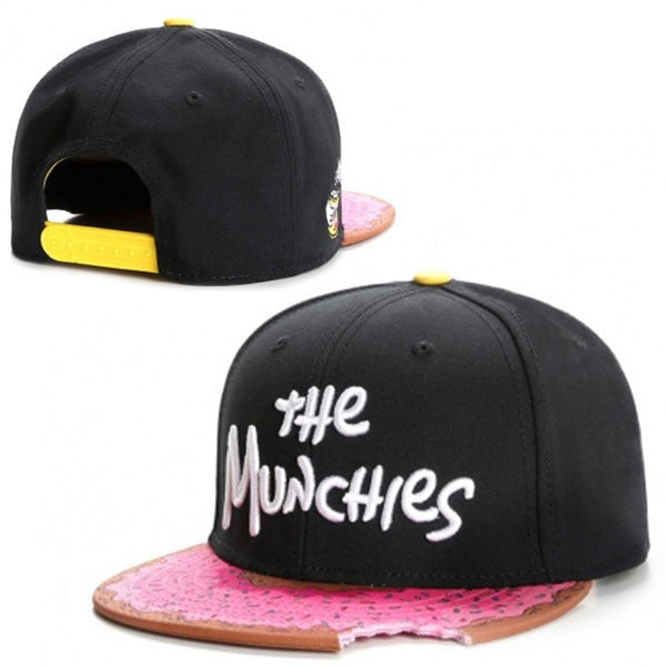 PANGKB Brand MUNCHIES CAP snacks pink snapback hat men women adult hip hop Headwear outdoor casual sun baseball cap gorras bone