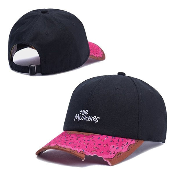 PANGKB Brand MUNCHIES CAP snacks pink snapback hat men women adult hip hop Headwear outdoor casual sun baseball cap gorras bone