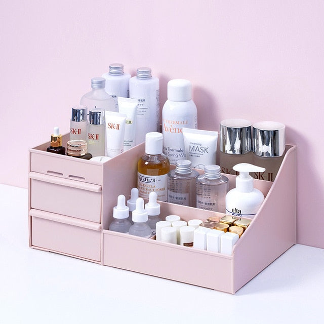 Makeup Organizer for Cosmetic Cosmetic Storage Box Organizer Desktop Jewelry Nail Polish Makeup Drawer Container Large Capacity#