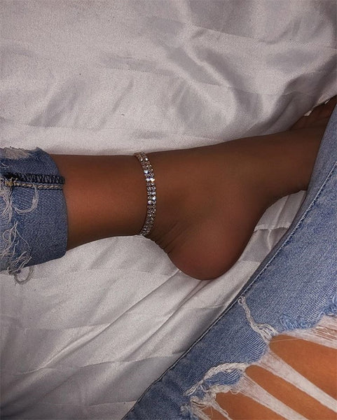 Anklet gold Chain Accessories Fashion Crystal Anklets for Women Foot Summer Beach Barefoot Bracelet Ankle on Leg Strap