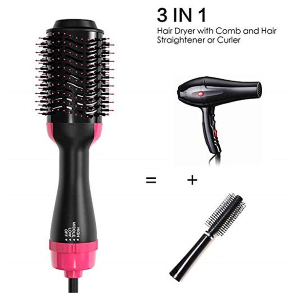 3 IN 1 One Step Hair Dryer Volumizer Electric Blow Dryer Hot Air Brush Hair Straightener Curler Comb Hair Dryer And Styler
