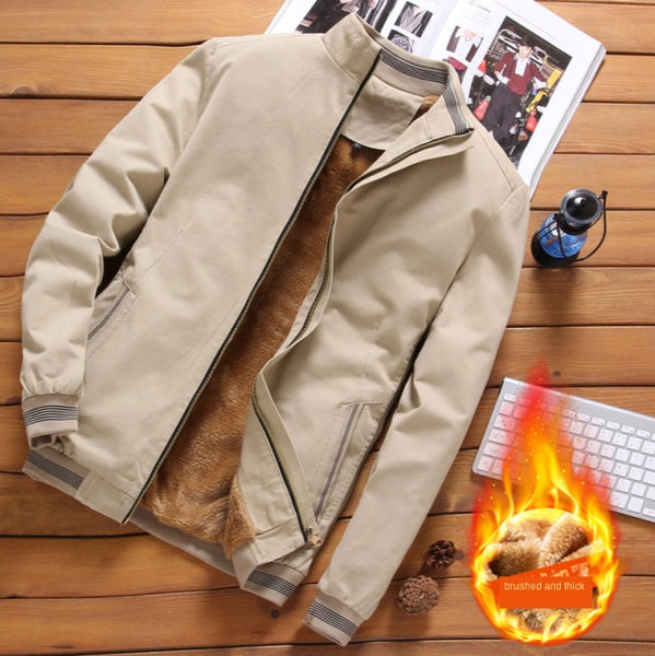 Winter Jackets Men's Casual Cotton Fleece Bomber Jacket Men Fashion Baseball Hip Hop Streetwear Slim Warm Coats Brand Clothing